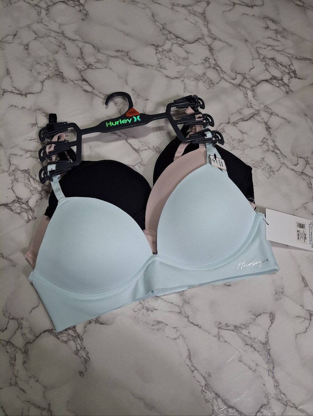 Hurley 3-Pack Smooth Bras